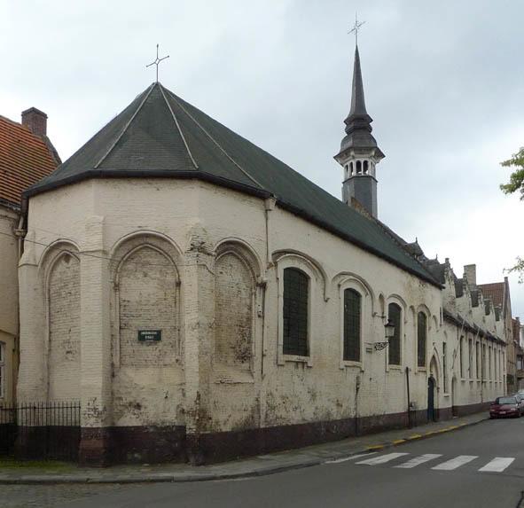De Kapel Onze-Lieve-Vrouw van Nazareth en het aangrenzende Magdalenagasthuis in Brugge, wat overblijft van de Magdalenaleprozerie.
